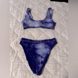 Cheeky high waisted tie dye bikini